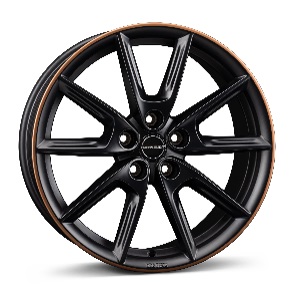 JANTE BORBET LX19 8X19 ET44 5X112 BLACK MATT RIM COPPER 66,5 - Imagem Secundária 1