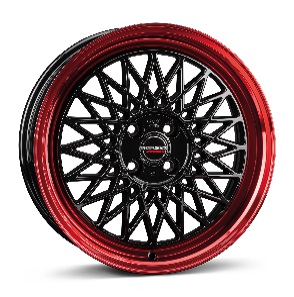 JANTE BORBET B 8X17 ET35 5X112 BLACK RIM RED 66,5