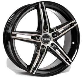 JANTE VIPER 7 X17 ET45 5X114.3 ALFA118 BLACK POLISHED 67.1