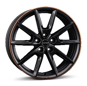 JANTE BORBET LX18 8X18 ET44 5X112 BLACK MATT RIM COPPER 57,1 - Imagem Secundária 1